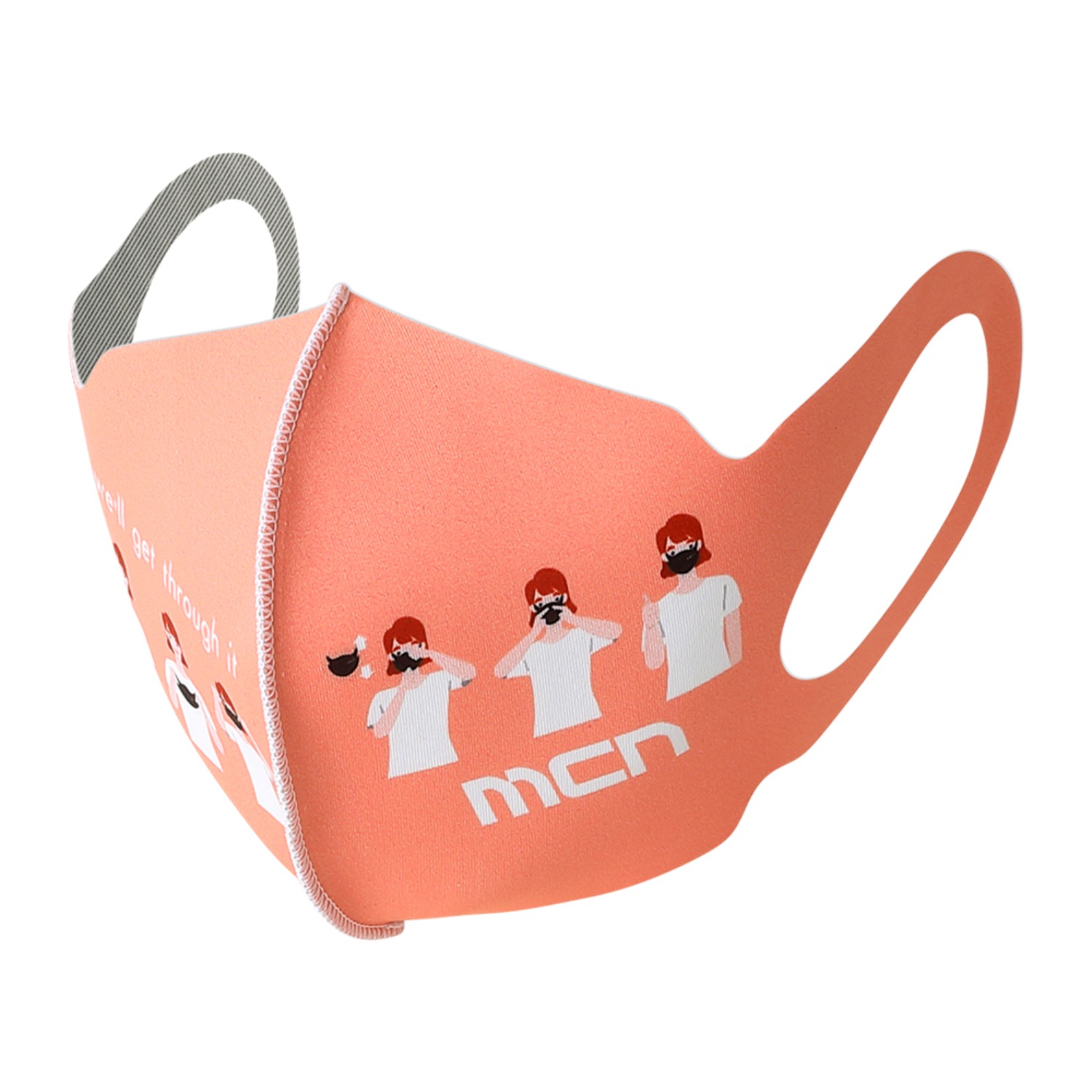 MCN 3D 숨쉬기편한 스포츠 구리 항균 마스크 걸프렌드