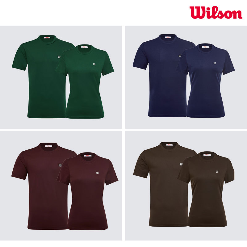 윌슨 남자 여자 남성 여성 단체 라운드티 반팔 티셔츠