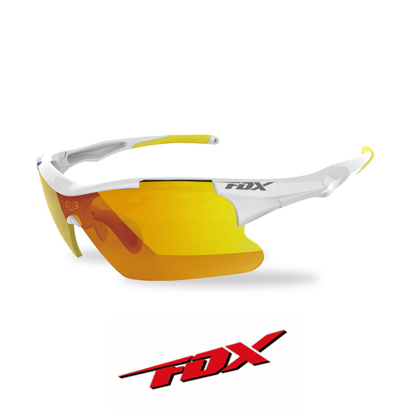 폭스 K262 화이트/옐로 스포츠 자전거 고글 선글라스