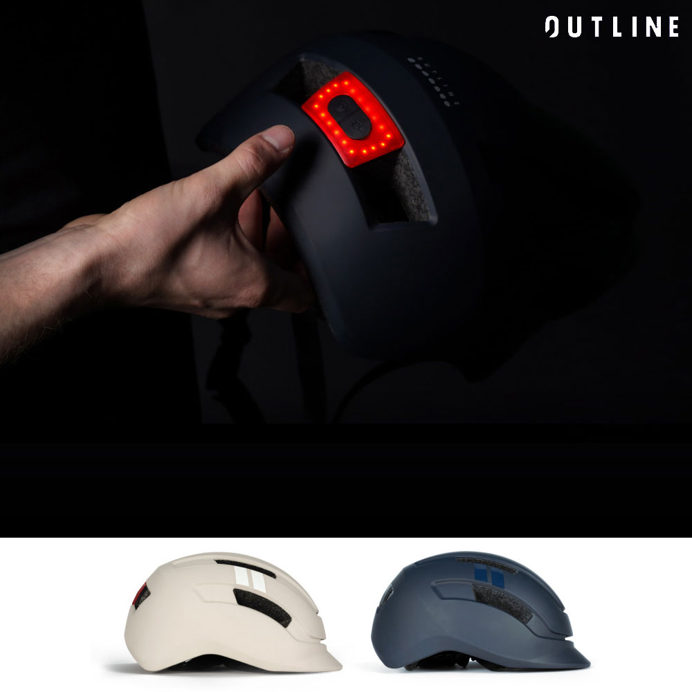 아웃라인 어반 LED 전동킥보드 스케이트보드 라이딩 인라인 자전거 헬멧 헬맷 안전모